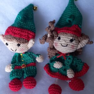 Lutin-elfe de Noël au crochet